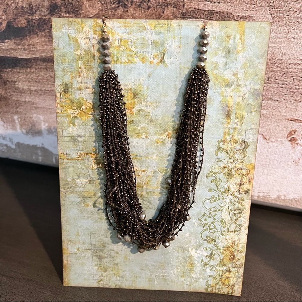 Chocolate Brown Beaded Necklace